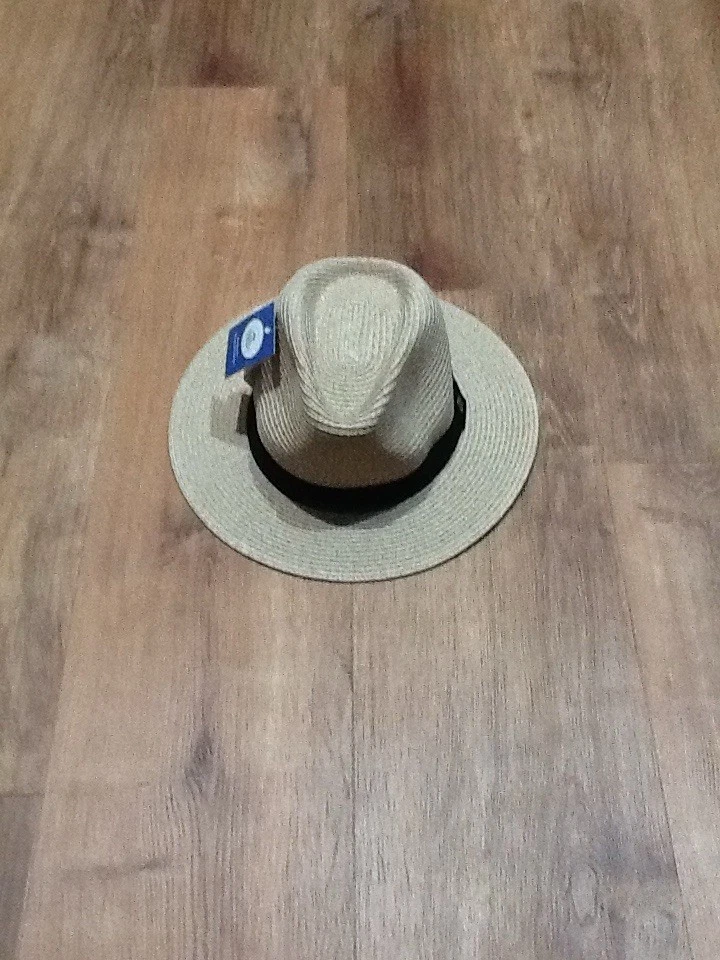 Men’s Straw Fashion Sun Hat Large/X Large Wallaroo Hat Company With Black Fabric