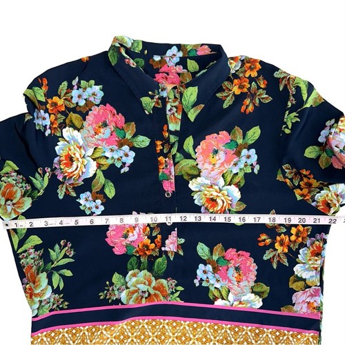 Ellen Tracy Floral Mixed Print Tunic Size Medium - Picture 10 of 12