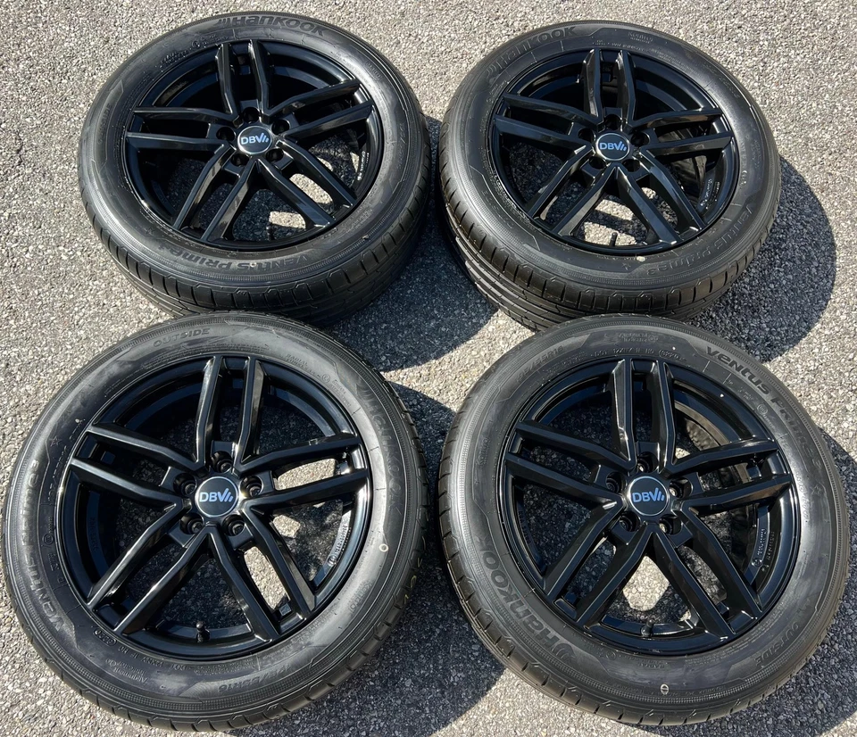 4 ALU 16" SOMMERRÄDER SEAT ARONA KJ VW POLO AW 195/55R16 87W HANKOOK 2020 FREIHA - Bild 2 von 4