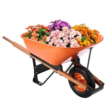 VEVOR Brouette à Une Roue Large 40 cm Chariot de Jardin Capacité Charge 150 kg