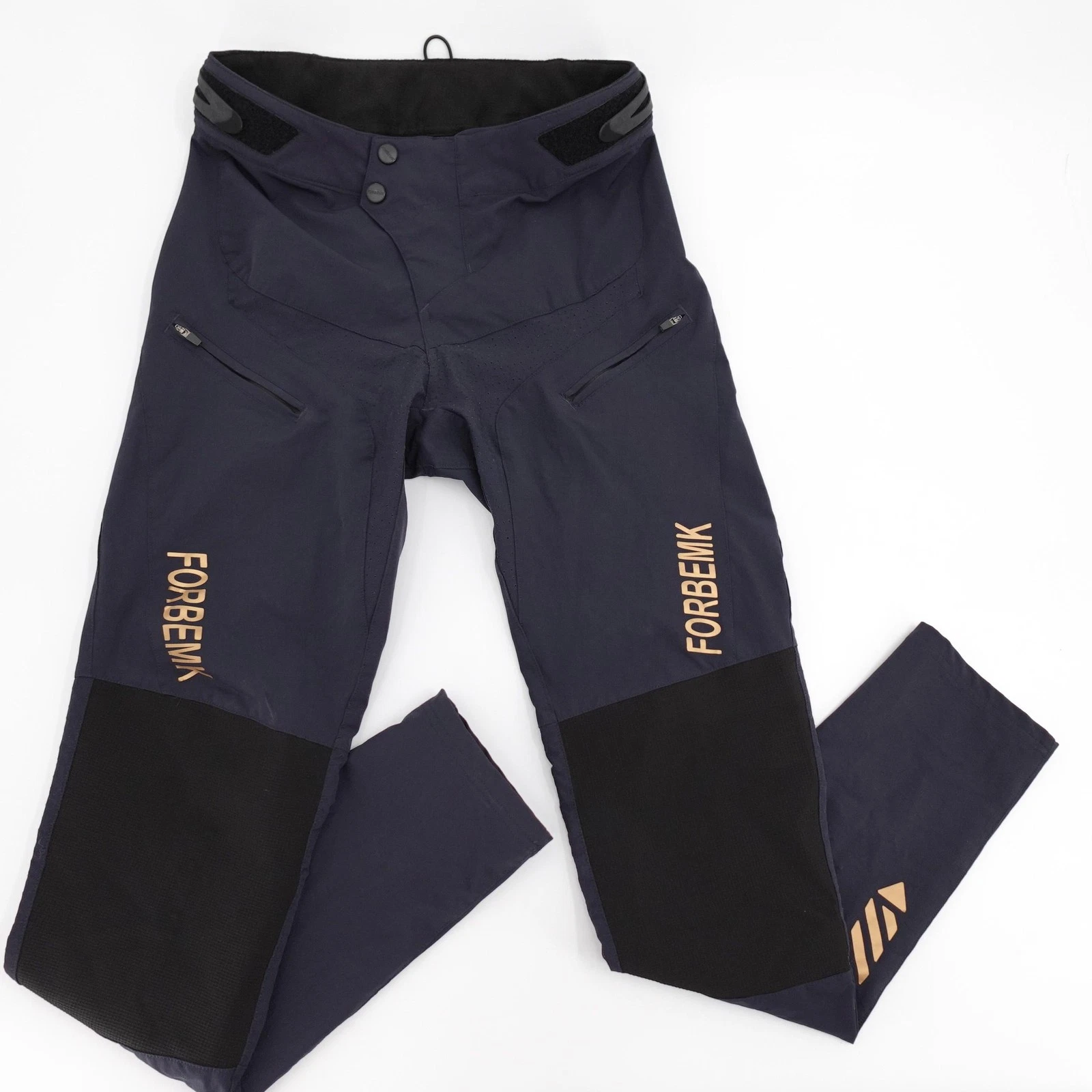FORBEMK MTB Pants Mens 28 Blue Softshell Adjustable Ventilated Mountain Bike