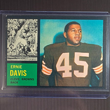 Topps 1962 Ernie Davis Cleveland Browns Rookie Base Set #36 - Football Card. rookie card picture