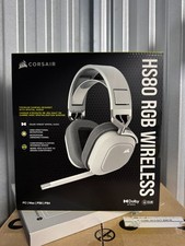 Corsair HS80 RGB Wireless Premium Gaming Headset   White SEALED 
