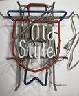 Old Style Beer Neon Sign Vintage Broken Tube Untested Parts Repair as-is