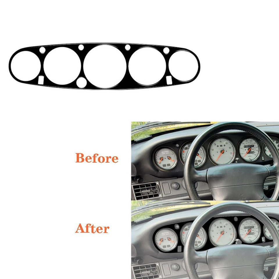 Juego completo de cubierta interior negro piano brillante para Porsche 911 1989-1997 Foto 3 de 4