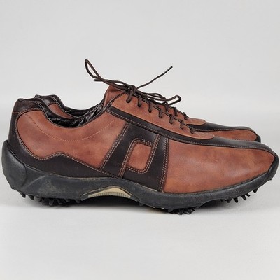 FootJoy Impulse Mens 10 M Golf Shoes Brown Leather Style 57013 Golfing Sneakers