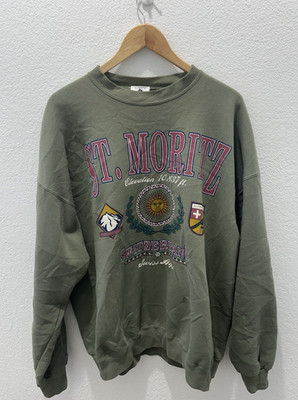 Vintage 90s Galt Sands St Moritz Swizerland Crewneck Sweatshirt USA Mens XXL