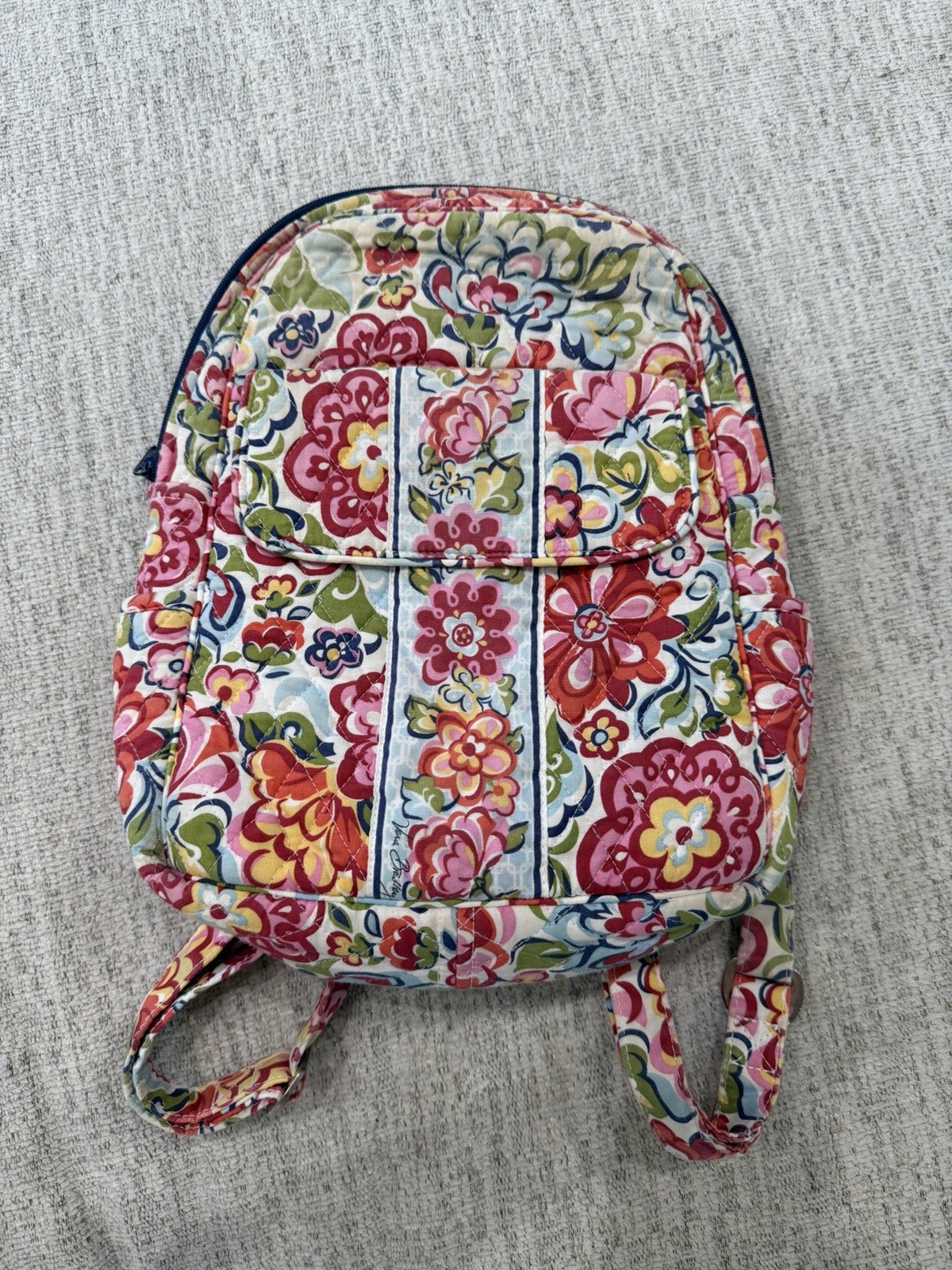 Vera Bradley Floral Cotton Quilted Girls Backpack Multicolor