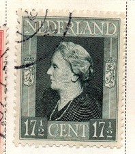 Netherlands 1944, Queen Wilhelmina, Dutch Royalty in green, 17 1/2 cent
