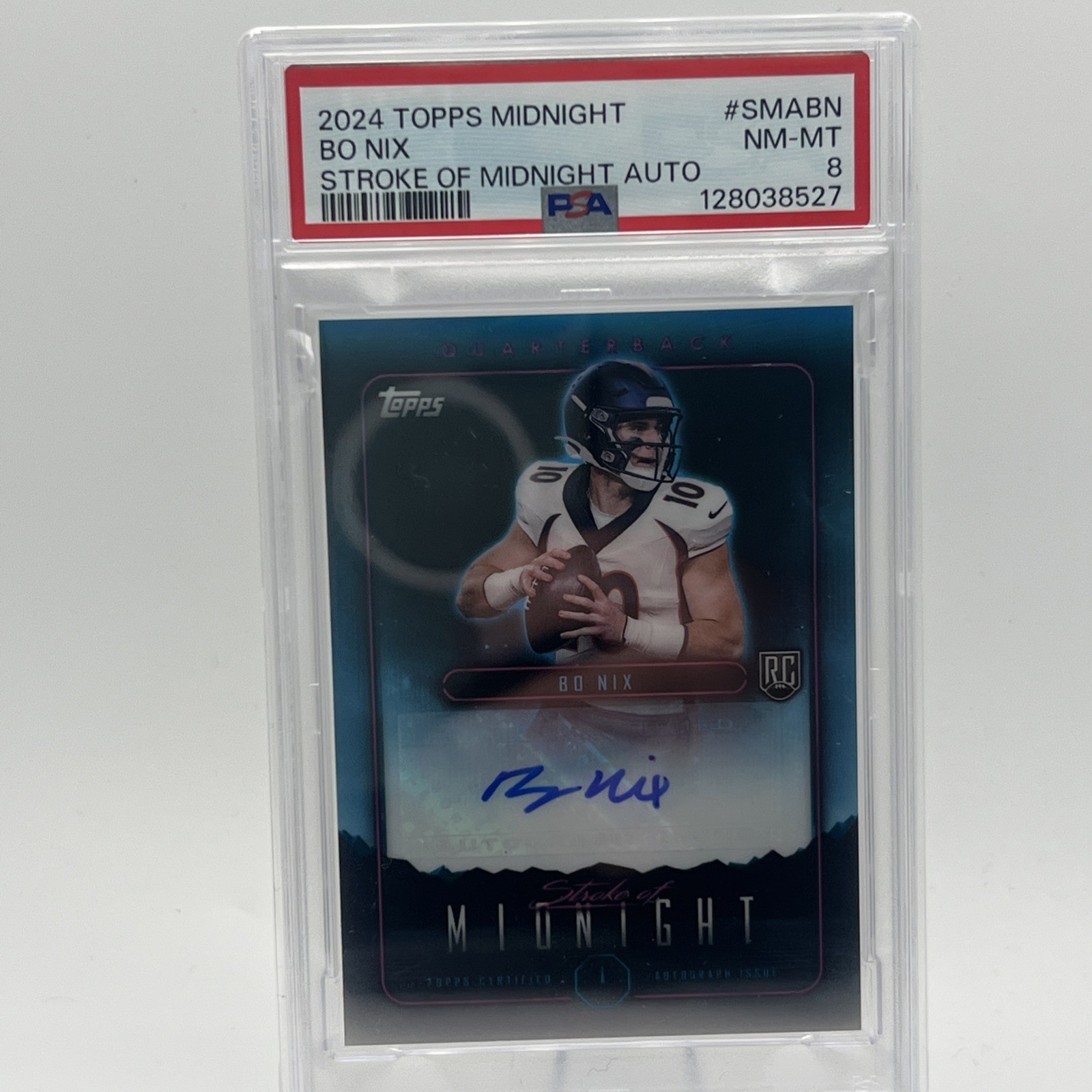 2024 Topps Midnight - Stroke of Midnight Autographs Bo Nix #SMA-BN (AU, RC)