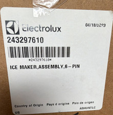 Conjunto de máquina de hielo para refrigerador Electrolux 243297610 6 pines plástico blanco