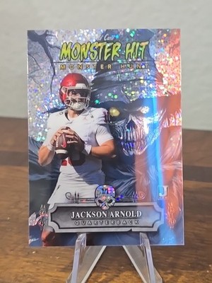 2024 JACKSON ARNOLD W.C. HAUNTED HITS BLUE SPARKLE SCARECROW #MHS-JA 1/1 AUBURN 