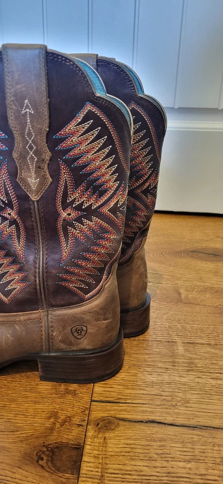 Mujeres 9B Ariat Botas Odessa Botas de Cuero Azteca Stretchtec Ariat Suroeste Foto 2 de 4