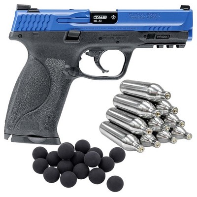 SET T4E Smith&Wesson M&P9 M2.0 BLU-BLK Rubberball Cal.43 12g CO2 