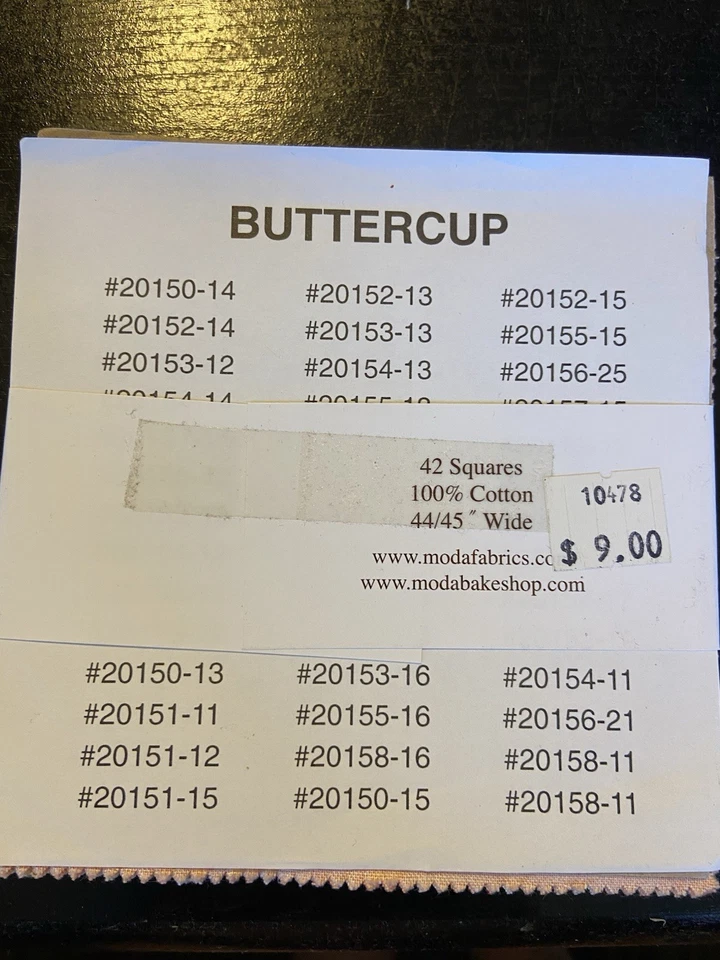 Buttercup By Joanna Figueroa Of Fig Tree For Moda.  Very Rare OOP Charm Pack - Image 2 of 2