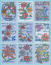 Farias [F066-120] - 2 of 2 - Embroidery Pattern | Crewel Stitch Embroidery | Cre