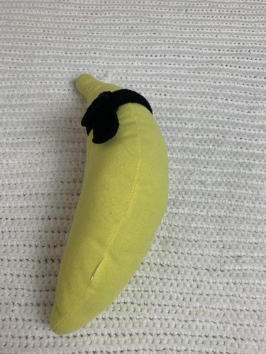 Small Yellow Banana Fruit Ninja Stuffed Plushy, 10 1/2 inches Tall, Pre-Owned - Picture 2 of 2