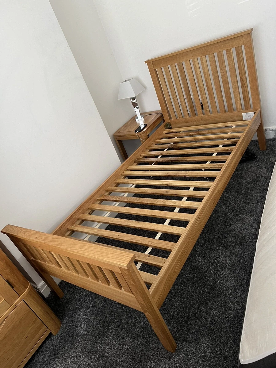 Oak Furniture Land Single Bed Frame 100 Solid Oak RRP 480
