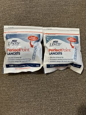 Lancets LIBERTY MEDICAL Perfect Point 2 pkg 100/pkg 30g Diabetes care ...