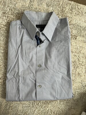 Banana Republic Men Dress Shirt Small Gray Blue Small S 14 14.5 $98 | eBay Banana Republic Men Dress Shirt Small Gray Blue Small S 14 14.5 $98 | eBay