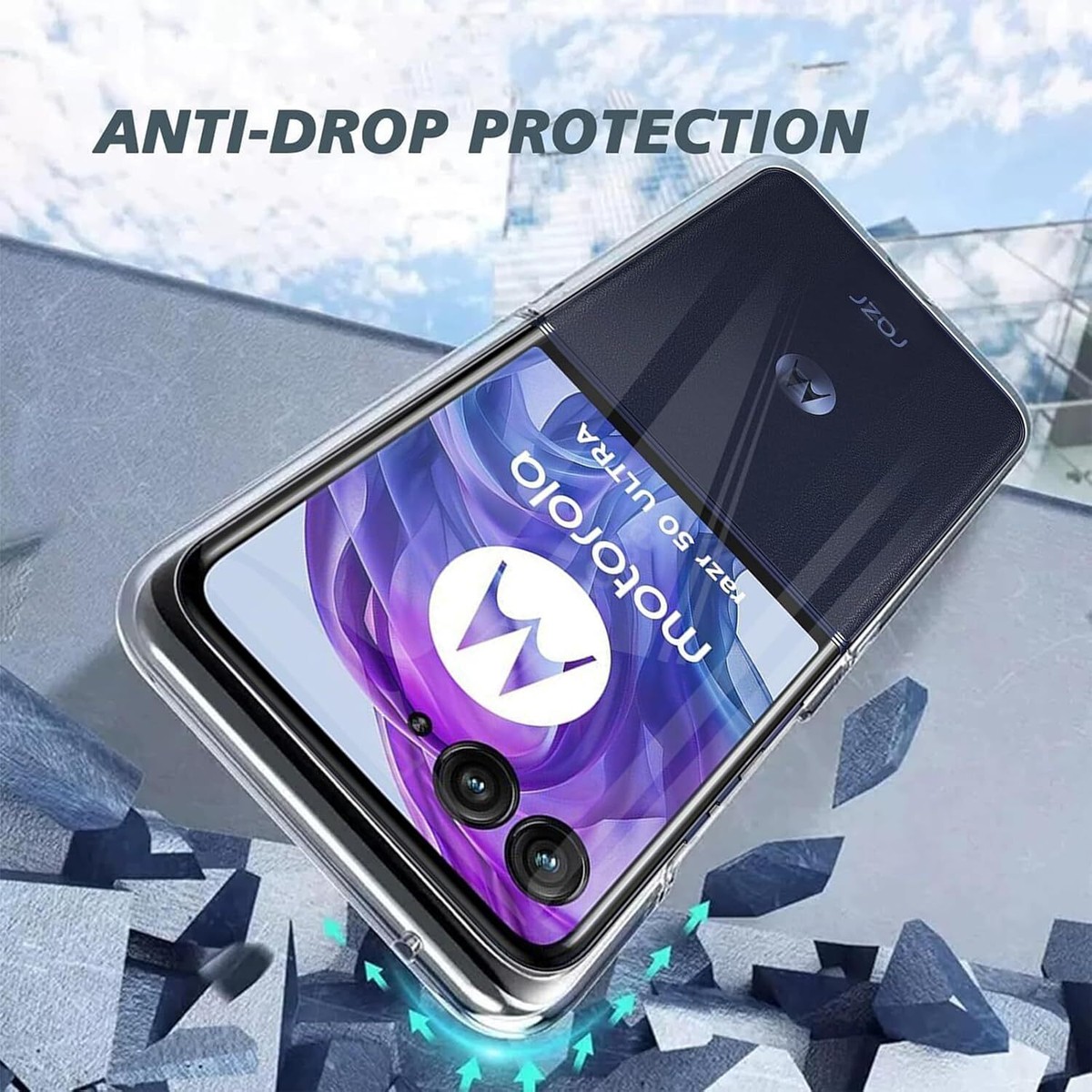 Custodia Rigida Trasparente Con Fiocco Rosa Per Motorola Razr - Foto 4