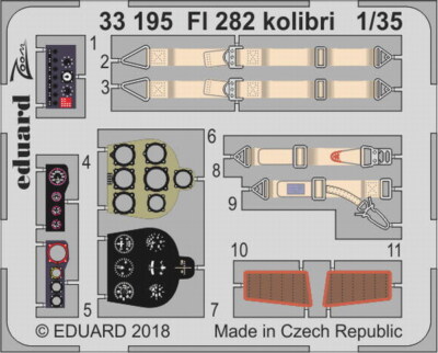 Eduard 1/32 Flettner Fl 282 Kolibri Cockpit+Seatbelt (MiniArt) 33195
