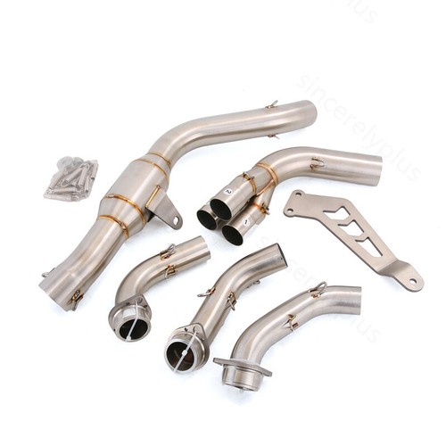 For Ymaha MT09 FZ09 2020-2023 Exhaust System Front Link Pipe Muffler Tips Carbon - Picture 7 of 7