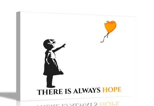 Quote There is Always Hope Banksy Prints for Living Room Wall Art Pictures Decor - Picture 34 of 49