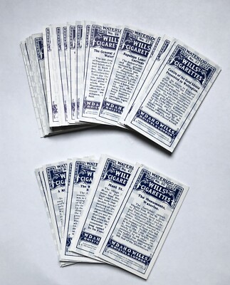 Wills's Cigarettes Waterloo Complete Set 1-50 Authorized Reproduction 1990  case