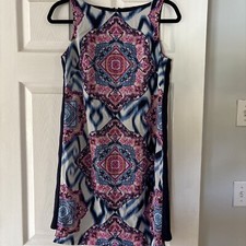 Vince Camuto Sleeveless Floral Sheath Dress Size 4 Lined Polyester