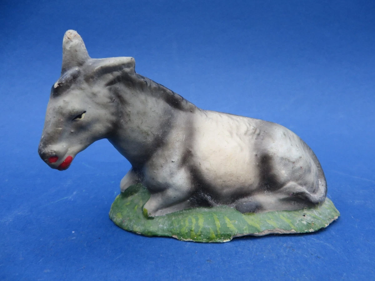 FADEDA 2 X Bue E Asino/altezza: 19 Cm/dipinti A Mano/statuette Fedeli Ai Dettagli, Decorazione Da Tavolo Di Natale Accessori Presepe