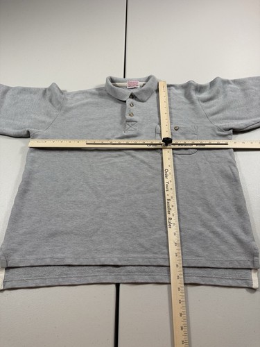 VTG Brooks Brothers Sweatshirt Mens L Cotton Crop Boxy Rugby Polo Preppy 80s 90s - Picture 8 of 10