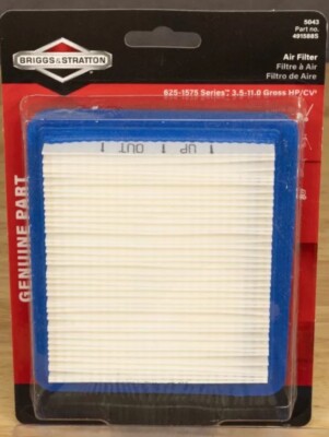 Briggs & Stratton 491588S 5043 Genuine OEM Flat Air Filter Cartridge