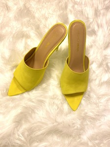 lime green mule heels
