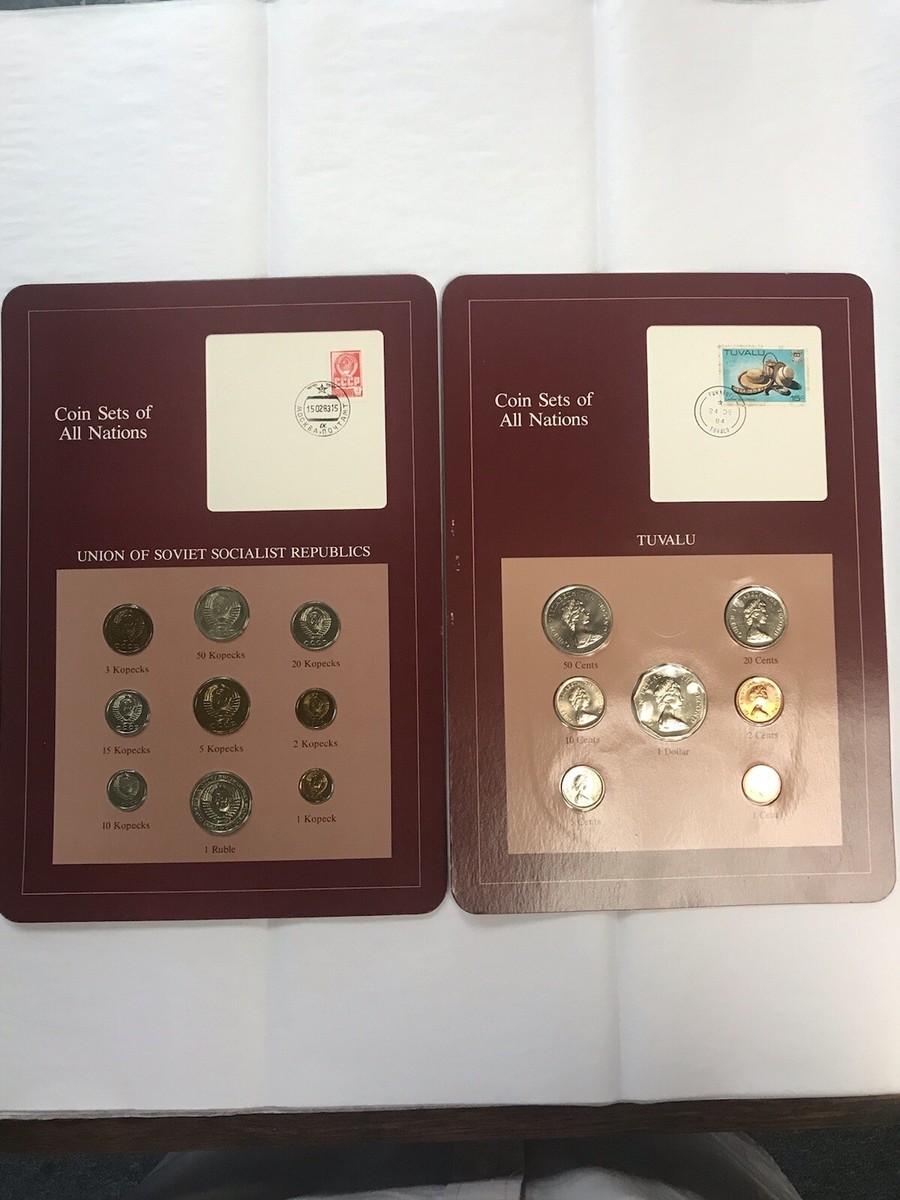 Lot of 2 - Franklin Mint - Coin Sets of All Nations - Tuvalu