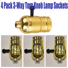 4Pcs 3way Lamp Socket Replacement Ul Listed E26 Incandescent Lamp Holder For Tab