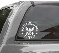 USS SARATOGA CV-60  VETERAN Vinyl Decal STYLE 1 U.S. NAVY