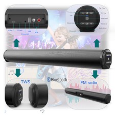 Bluetooth Surround Sound Bar 4 Speaker System Wireless Subwoofer TV Theater EP