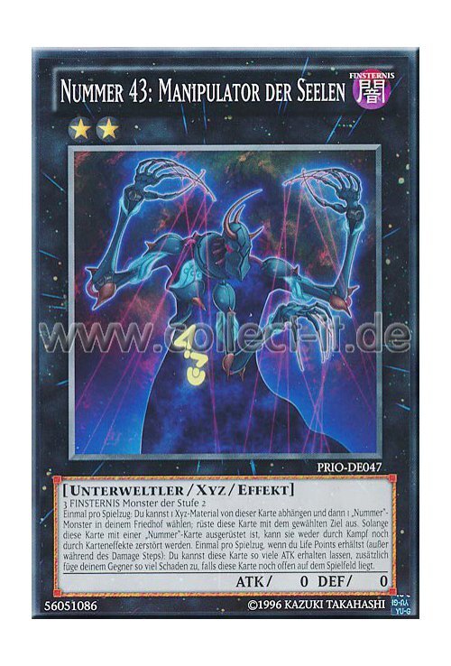 Yu-Gi-Oh! Number 43: Manipulator Of Souls Card - Primal Origin 1st Edition Common