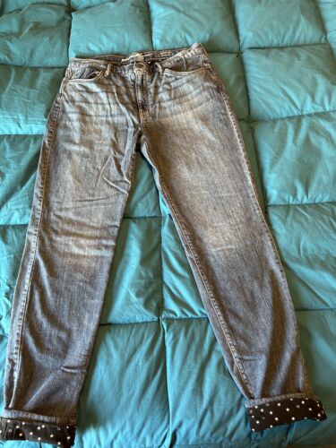 Eddie Bauer Women’s Flannel Lined Jeans 10 Tall - Picture 1 of 5