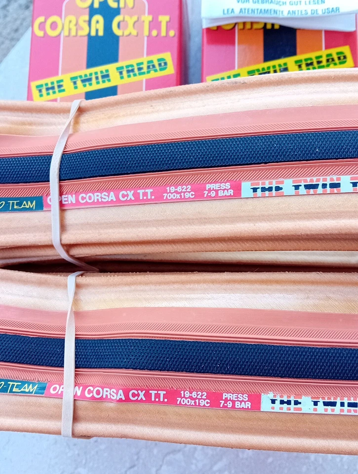 Nib Vittoria Open Tubular Pair L'Eroica Colnago White Tires - Image 4 of 4