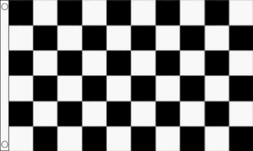 Bandera a cuadros en blanco y negro 5 x 3 pies a cuadros bandera de carreras de motor equipos deportivos - Imagen 1 de 7