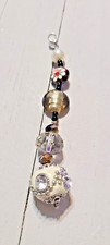 Nice NWOT Purse Charm Accessory Lobster Clasp Beads Glitter Ball Beads 6940