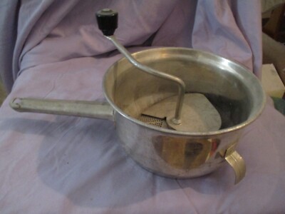 Vintage Foley Food Mill 7'' Stainless Steel Masher Ricer Strainer 7'' dia. juicer
