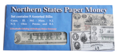 Amerikanischer Bürgerkrieg ACW Nordstaaten Replik Währung Geld Banknoten Neu