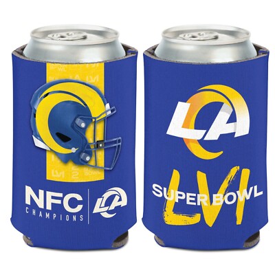 Super Bowl 56 LVI Los Angeles Rams NFC Champions 12 oz Double Sided Koozie