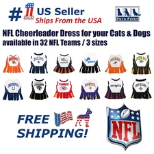 Pets First NFL Cheerleader Dress for Dogs & Cats Sporty & Comfortable Dog Outfit