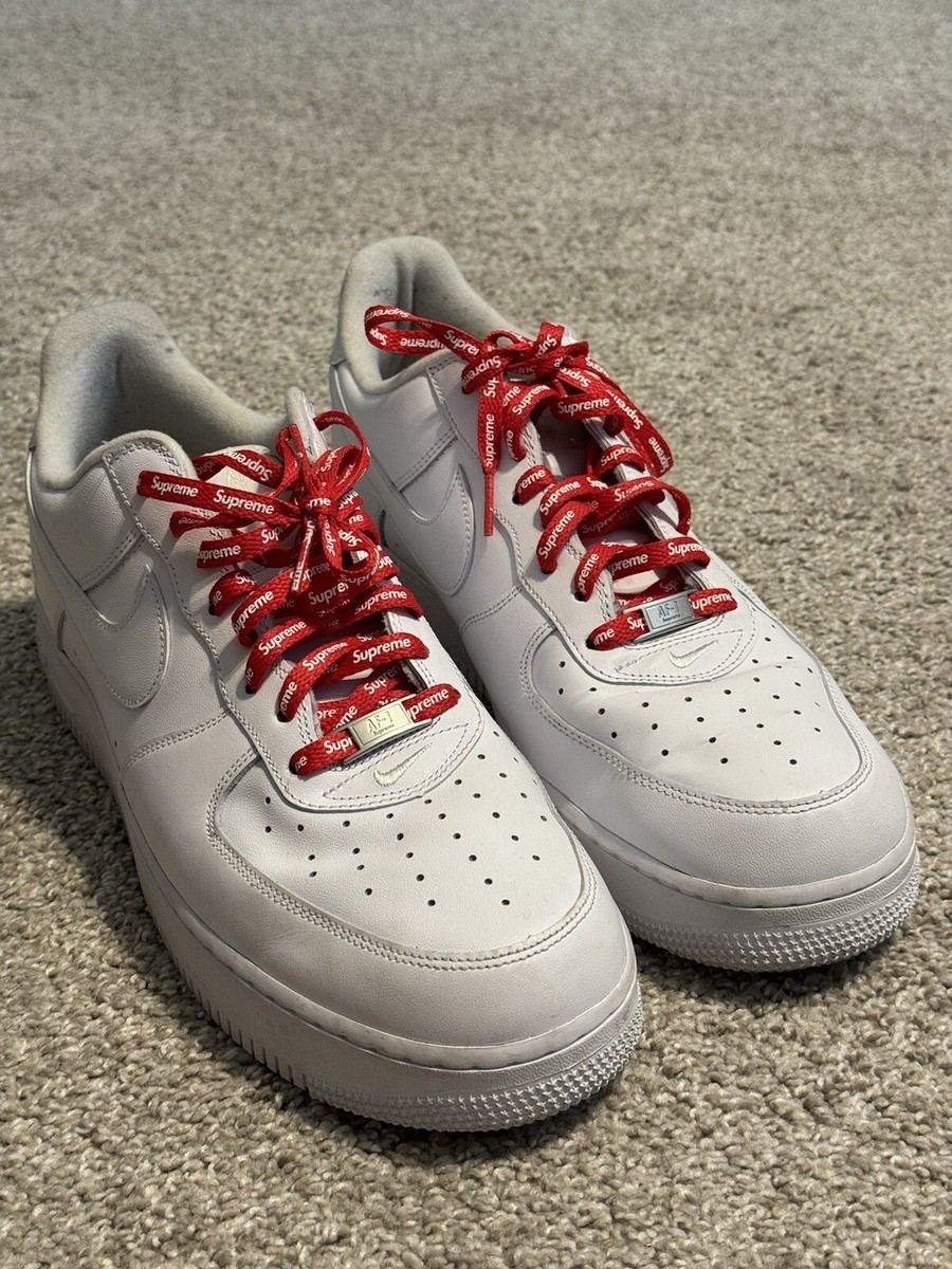 Nike Air Force 1 x Supreme Low White (CU9225-100) Size(Men) 13