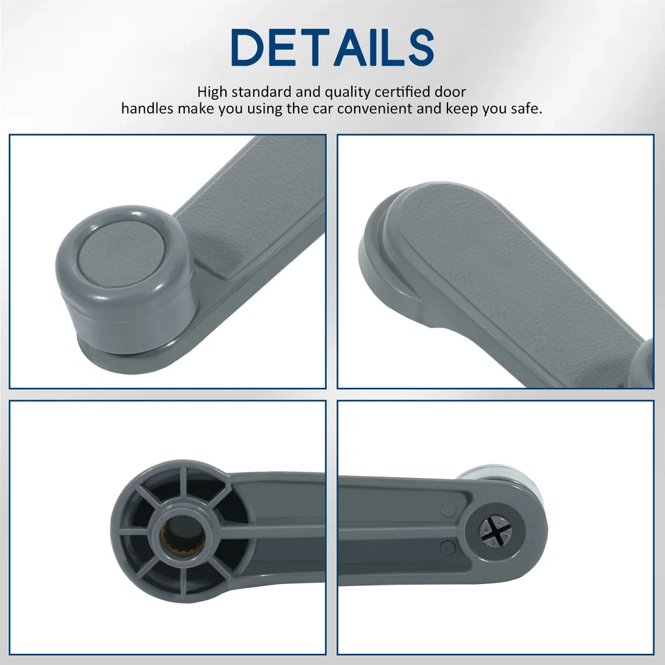 Manivela ventana lateral interior gris diestro diestro para camioneta Nissan D21 85-93 Foto 3 de 4