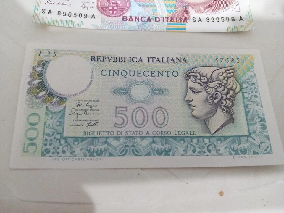 Lotto Banconote 4pz Fds Lira 2000 GALILEO 1000 GIUSEPPE VERDI 500 Mercurio - Bild 2 von 4
